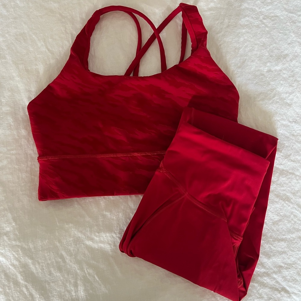 Lululemon Base Pace Leggings and Longline Energy Bra Bundle